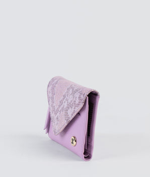 Triangle Top Wallet Baranoa - Purple & print
