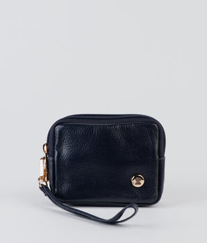 Double Mini Wrislet Purse Quilla - Dark Blue